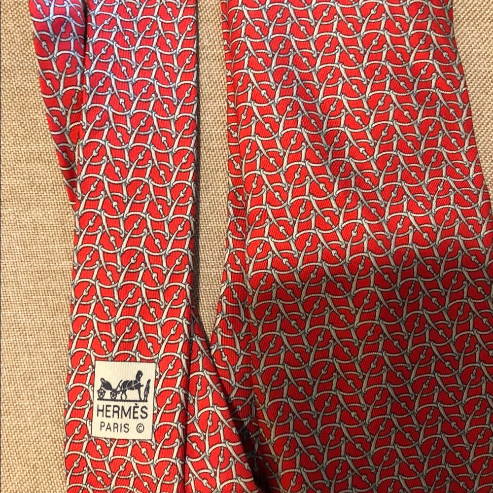 Fun red Hermes tie!